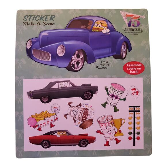 IN-N-OUT BURGER Make-A-Scene 75th Anniversary Sticker Sheet Set - Picture 1 of 3